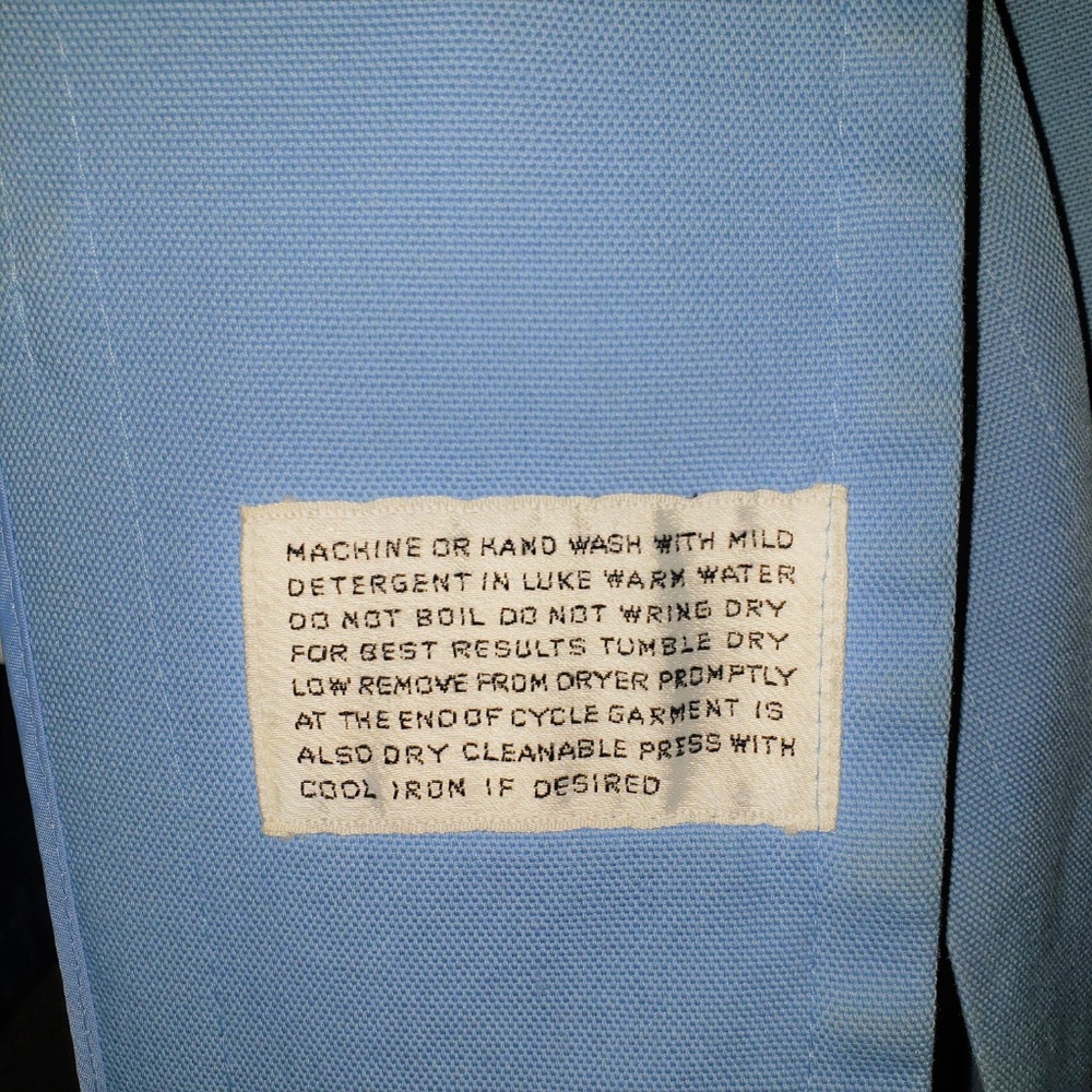 vintage Blue button Belted Trench coat fully lined - Picture 6 of 8